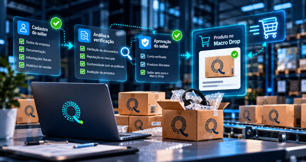 Como a RoiQShop verifica sellers antes de um Macro Drop