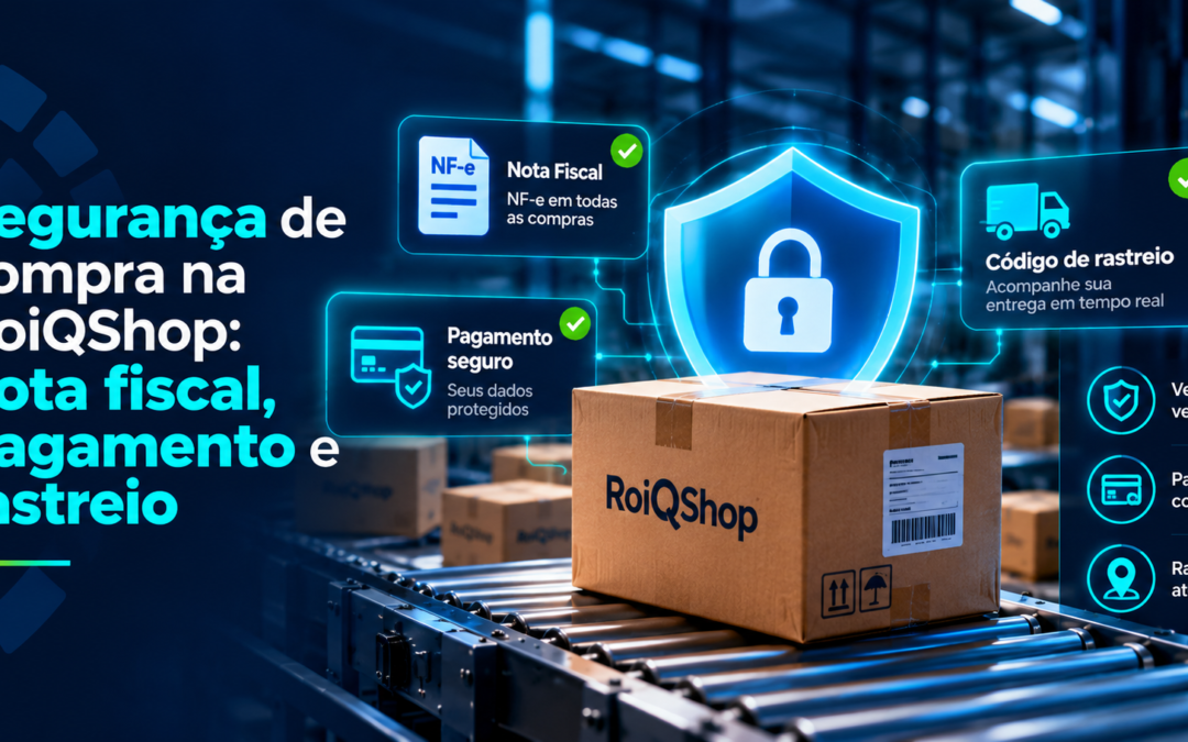 Segurança de compra na RoiQShop: nota fiscal, pagamento e rastreio